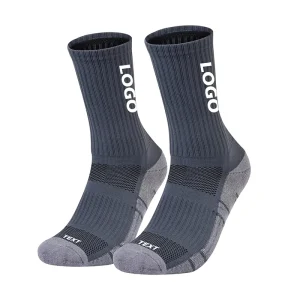 Custom Cotton Crew Sport Socks for Men Autumn Season Custom Body Bottom Cuff Anti-slip Breathable