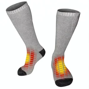 Custom Cotton Heated Anti Slip Casual Socks Rechargeable Thermal Snowboard Socks for Skiing & Winter Sports