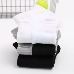 Custom Cotton High Quality Athletic Breathable Sport Socks Men Heavy Duty Professional Ankle Basketball Youth Spring Bottom