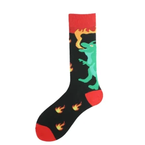 Custom Cotton Socks Dinosaur Orangutan Panda Bear Octopus Spider Cat Dog Alien Bullfight Cute Unisex Socks
