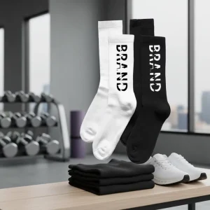 Custom Cotton Sports Socks with Breathable Cushioning Support Personalized Logo Design for Running Training Gym & Daily Wear