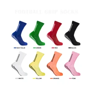 Custom Crew Athletic Sport Grip Socks OEM Designer Anti Slip Football Socks with Custom Logo for Men Spring Season Bottom
