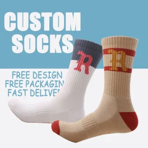 Custom Crew Combed Cotton Anti slip Cotton Men’s Casual Performance Socks Custom Design Sport Socks