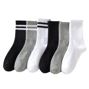 Custom Crew Jacquard Logo Autumn Sport Socks Knitted Socks Quarter Crew Custom Logo Socks