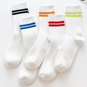 Custom Crew Knitted Sports Socks Men Women Autumn Cotton Bamboo Breathable Custom Logo Bottom Position