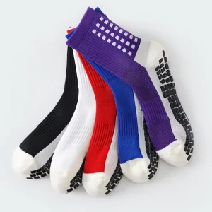 Custom Crew Nylon Football Socks Men Women Custom Grip Socks High Knee Anti Slip Soccer Socks