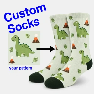 Custom Crew Socks Children Youth Digital Print Autumn Cotton High Quality