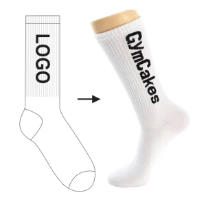 Custom Crew Socks and Cotton Material for Men’s Sports Custom Logo Socks