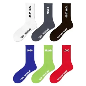 Custom Crew Sports Socks Cotton Men’s Logo Socks