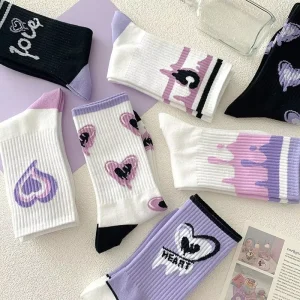 Custom Crew Woven Breathable Eco Friendly Women’s Socks with Cute Cartoon Animal Patterns