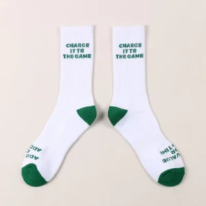 Custom Cushioned Crew Gym Workout Cotton Men’s Sports Sock with Logo