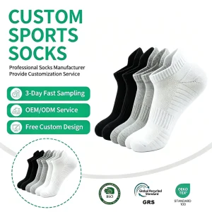 Custom Cushioned Thick Low Cut Running Athletic Socks Men Women No Show Cotton Sport Ankle Socks Autumn Cuff Bottom