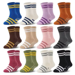 Custom Cute Anti Slip Summer Knitted Dress Socks OEM ODM Big Kids Non Skid Cute Pattern Cotton Grip Boys Girls Daily Wear