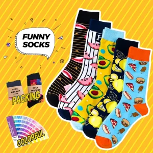 Custom Cute Funny Socks Cartoon Animal Food Fruit Socks Funny Trendy Casual Socks Custom Funny Sokken