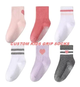 Custom Cute Jacquard Breathable Eco Friendly Non slip Kids Grip Socks Children’s Ankle Socks for Toddlers Indoor Daily Use