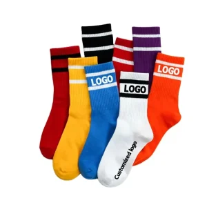 Custom Cycling Sporty Ins Pure Color Breathable Crew Men Socks