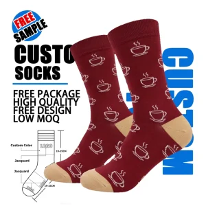 Custom Daily Good Cotton Dress Socks Knitted Pattern School Daily Business Adults Socks
