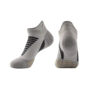 Custom Design Ankle Running Marathon Socks Outdoor Breathable Short Sports Socks Mesh Cotton Terry Cushioned Cycling Socks