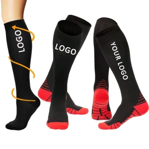 Custom Design Compression Socks High Crew Athletic Sport Soccer Socks for Autumn Season
