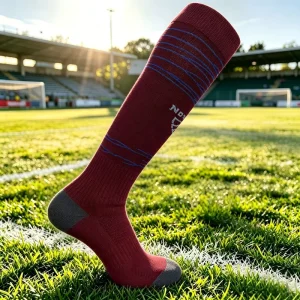 Custom Design Disposable Knitted Knee High Non-Slip Spandex Nylon Athletic Football Socks Autumn Cuff