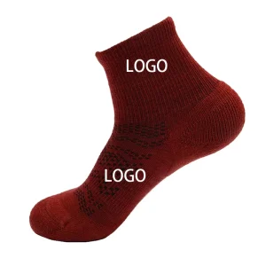 Custom Design Embroidered Logo OEM Knitted Breathable Casual Warm Colorful Christmas Merino Wool Socks