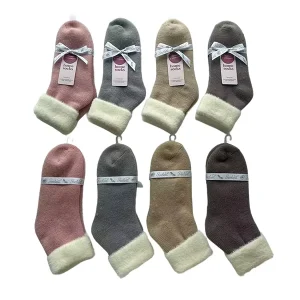 Custom Design Fashionable Soft Thick Crew Sock Cozy Fuzzy Breathable Floor Socks Winter Crew Length Knitted Warm Kids Socks
