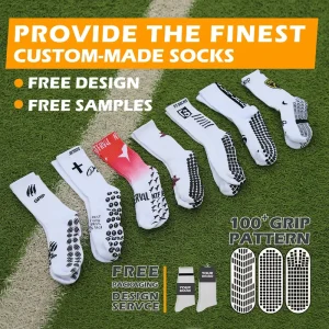 Custom Design Grip Sport Sock Men Anti Slip Football Sock Custom Non Slip Grip Soccer Socks