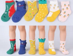Custom Design Kids Socks Combed Cotton Child Crew Socks Carton Style Soft Cute Ruffle Socks