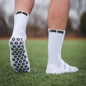 Custom Design Nylon Anti Slip Sports Socks Support Merino Wool Grip Socks Custom Football Soccer Socks