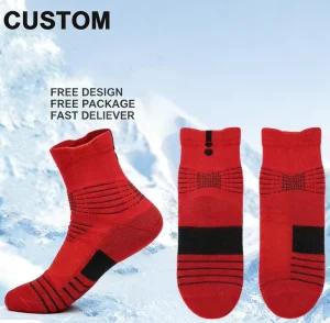 Custom Design Outdoor Hiking Socks Terry Cushion Quick Dry Thick Colorful Ankle Arch Support Sports Socks for Men