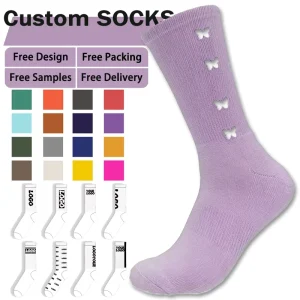 Custom Design Own Logo Crew Youth Children Bicycle Socks Outdoor Fashion Sport Elastic Spandex Polyester Cotton Anti Bacterial