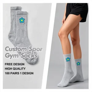 Custom Design Running Athletes Socks Embroidery Cotton Sports Socks with Logo