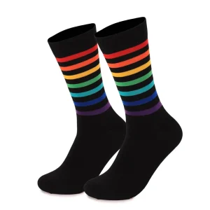 Custom Design Spring Jacquard Knit Crew Socks for Adults