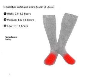 Custom Design Thermal Self Heating Socks Ski Self heating Health Socks Men Women Sports Heated Socks Rechargeable