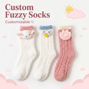 Custom Design Warm Fuzzy Socks Thick Thermal Eco Friendly Soft Crew Floor Socks for Women Winter
