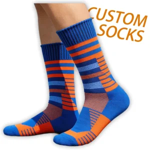 Custom Designed Men’s Cotton Dress Socks Funny Casual Style with Crazy Logo All Over