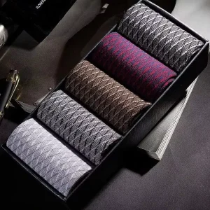 Custom Designer Crew Mens Business Socks Cotton Gift Box Pack Men’s Casual Knitted Socks