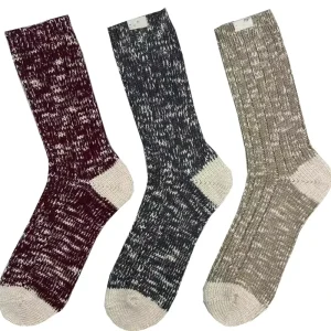 Custom Double Cylinder Socks Comfortable Cotton Ribbed Socks for Women