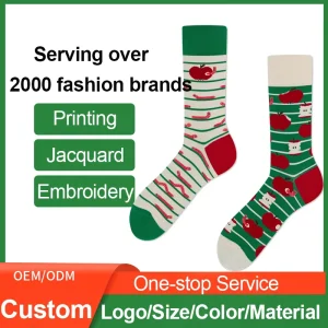 Custom Dress Crew Socks Cotton Breathable Anti Bacterial
