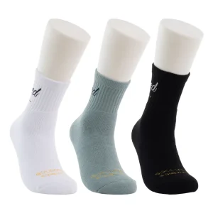 Custom Eco-Friendly Anti-Bacterial Sport Compression Crew Socks Autumn Printed Cuff Bottom Full Towel Terry High Knitted Body