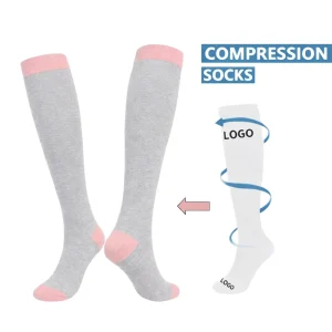 Custom Elastic Knee High Sports Socks Compression Socks for Women