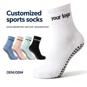 Custom Elite Spring Basketball Crew Socks Pro Tournaments Eco friendly Cotton Antibacterial Breathable Maximize Traction Bottom