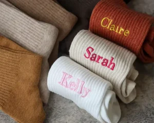 Custom Embroidered Cute Logo Socks
