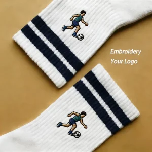 Custom Embroidery Gym Sport Socks With Logo Customized Cotton Man Sock