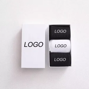 Custom Embroidery Socks Cotton Bamboo Bottom Logo Anti-Slip Anti-Bacterial Features Letter Pattern Box Packaging