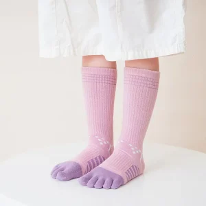 Custom Five-Toe Knitted Spandex/Cotton Crew Socks For Kids Cute Children’s Casual Tube Socks Autumn Fashionable