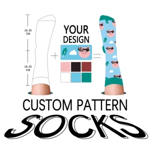 Custom Funny Crazied Colorful Funkied Cool Mens Fashion Dress Cotton Socks Crew Happiness Socks For Men