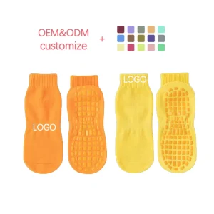 Custom High Quality Breathable Non Slip Digital Printing Knitted Eco Friendly Children’s Ankle Yoga Socks Body Grip Cuff for