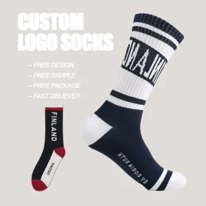 Custom High Quality Cotton Crew Sports Socks Breathable Customized Socks Logo