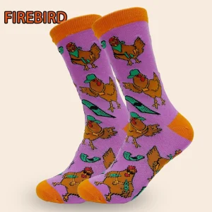 Custom High Quality Cotton Funny Animal Colorful Design Breathable Solid Dress Socks Knitted Business Socks for Men